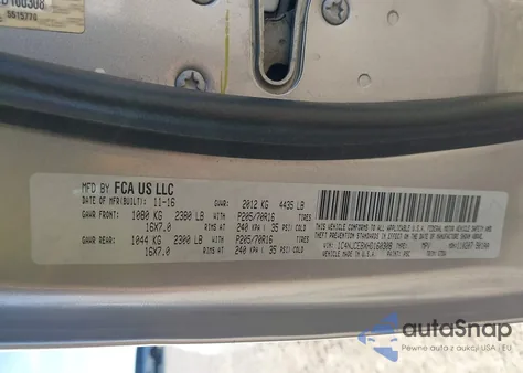 2017 Jeep Compass Latitude Fwd z USA, uszkodzony, nr VIN 1C4NJCEBXHD160308